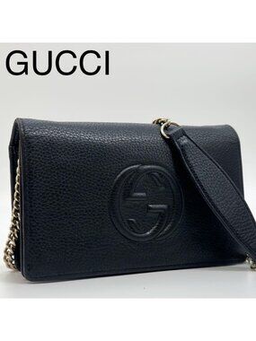 Gucci Soho Chain Wallet Interlocking
